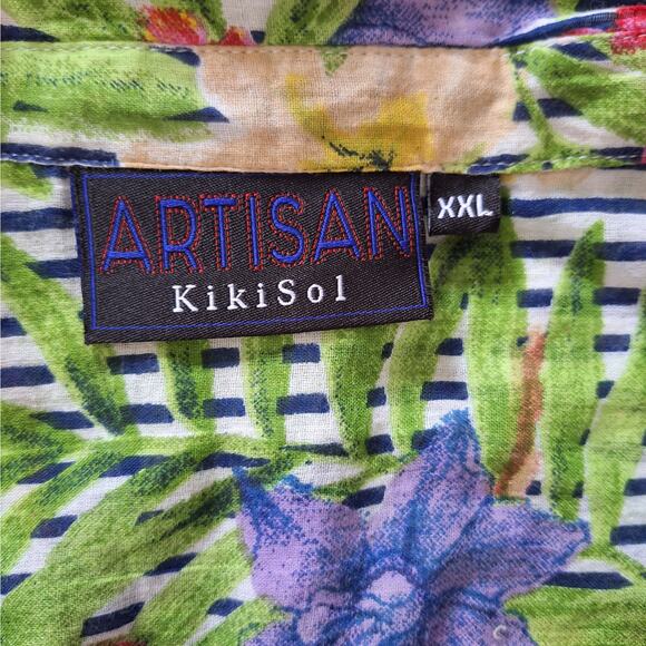 Artisan KiKiSol Multi Color Tunic Size XXL - Picture 8 of 12